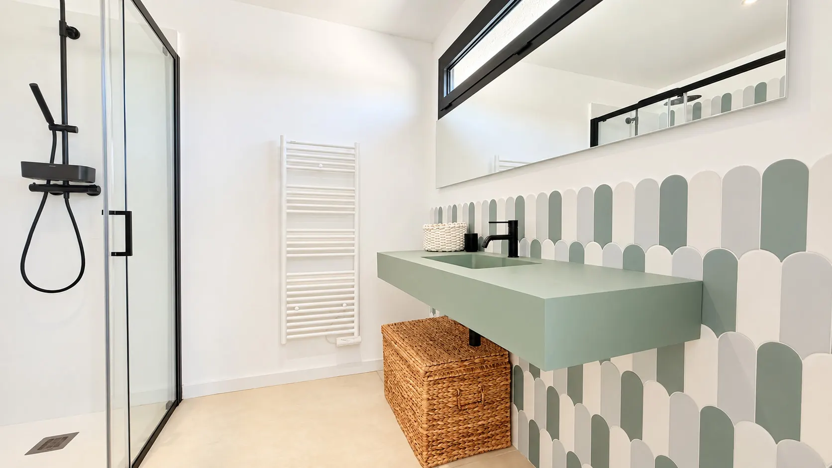 Salle d’eau vert sauge